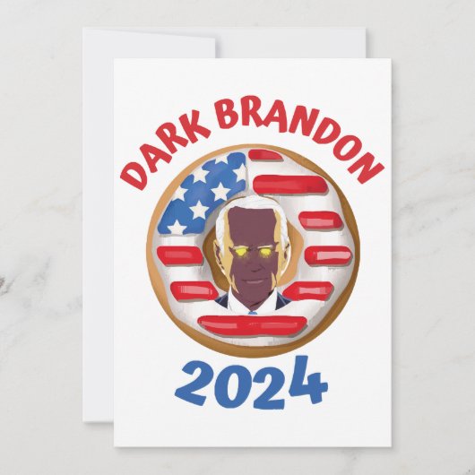 Invitation T-shirt de marque noire joe Biden 2024 mème (Devant)