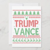 Invitation T-shirt de Noël laid Trump Vance Républicain Xmas (Devant)