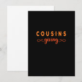 Invitation T-shirt de Thanksgiving offert par des cousins pou (Devant / Derrière)