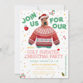 Invitation T-shirt drôle d'Airedale Terrier pour fête de Noël (Devant)