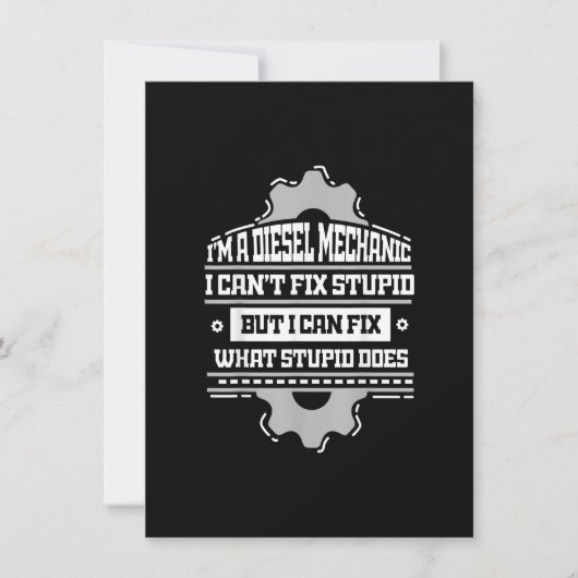 Invitation T-shirt drôle de mécanicien diesel pour camionneur (Devant)