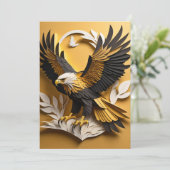 Invitation T-shirt Eagle 3D Paper Art Design (Debout devant)