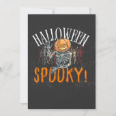 Invitation T-Shirt Halloween Squelette Citrouille Fantomatiqu (Devant)