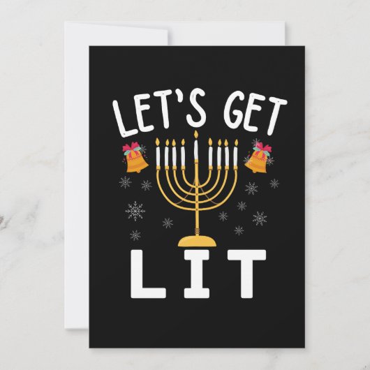 Invitation T-Shirt Hanukkah Allumons-Nous (Devant)