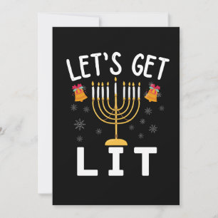 Invitation T-Shirt Hanukkah Allumons-Nous