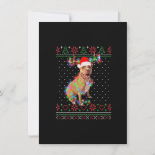 Invitation T-shirt Pitbull Chien Pull Ugly Noël Chien Amoureu