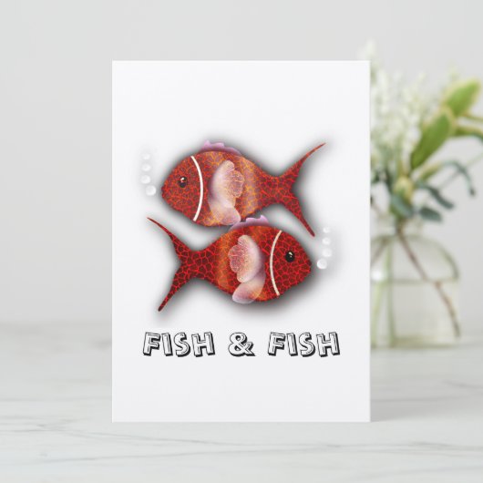 Invitation T-shirt poisson et poisson (Debout devant)