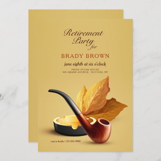 Invitation Tabac à pipe (Devant / Derrière)