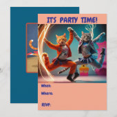 Invitation Tabbies dansants (Devant / Derrière)