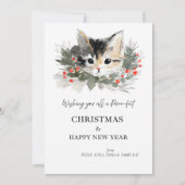 Invitation Tabby Kat Christmas Greetings Card (Devant)