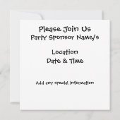 Invitation Tabby Kitty Dans La Cabine Photo De Gros Plan (Dos)