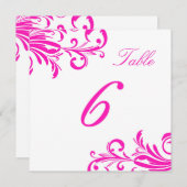 Invitation Table 6 Tourbillons Rose Chaud (Devant / Derrière)