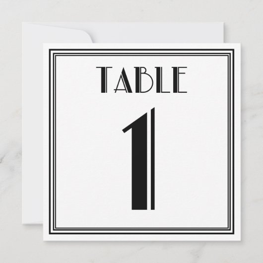 Invitation Table Art Déco numéro 1 (Dos)