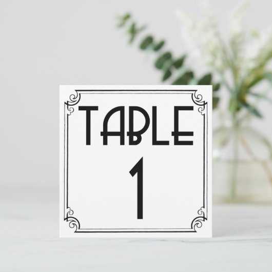 Invitation Table Art Déco Numéro 1 (Debout devant)