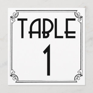 Invitation Table Art Déco Numéro 1