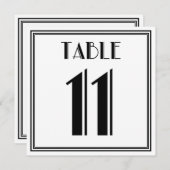 Invitation Table Art Déco numéro 11 (Devant / Derrière)