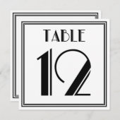 Invitation Table Art Déco numéro 12 (Devant / Derrière)