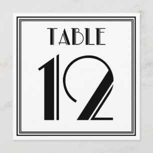 Invitation Table Art Déco Numéro 12