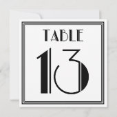 Invitation Table Art Déco Numéro 13 (Dos)