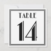 Invitation Table Art Déco numéro 14 (Devant)