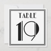 Invitation Table Art Déco Numéro 19 (Dos)