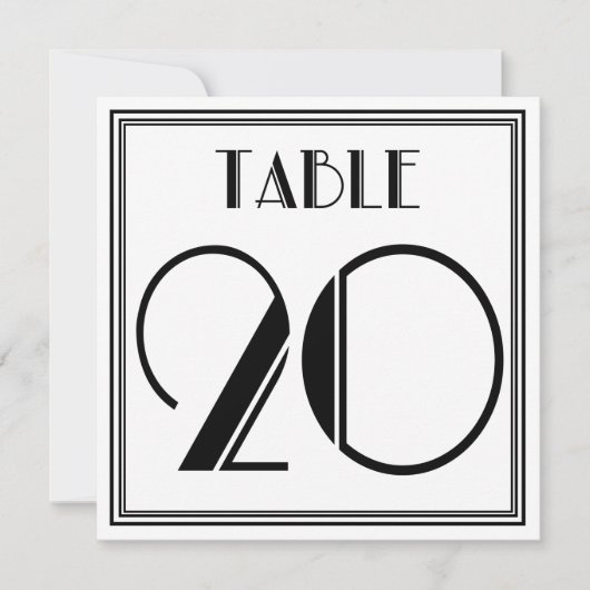 Invitation Table Art Déco numéro 20 (Devant)