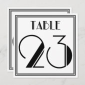 Invitation Table Art Déco Numéro 23 (Devant / Derrière)