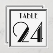 Invitation Table Art Déco Numéro 24 (Devant / Derrière)
