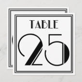 Invitation Table Art Déco Numéro 25 (Devant / Derrière)