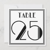 Invitation Table Art Déco Numéro 25 (Devant)