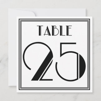 Invitation Table Art Déco Numéro 25