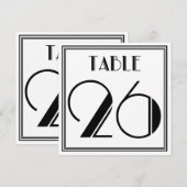 Invitation Table Art Déco Numéro 26 (Devant / Derrière)