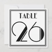 Invitation Table Art Déco Numéro 26 (Dos)