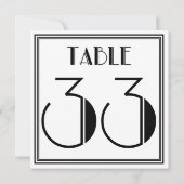 Invitation Table Art Déco Numéro 33 (Dos)
