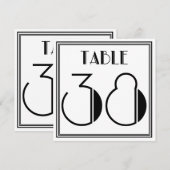 Invitation Table Art Déco Numéro 38 (Devant / Derrière)