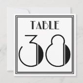 Invitation Table Art Déco Numéro 38 (Dos)
