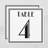 Invitation Table Art Déco numéro 4 (Devant / Derrière)