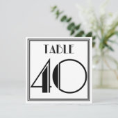 Invitation Table Art Déco Numéro 40 (Debout devant)
