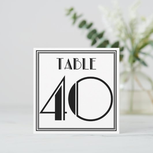 Invitation Table Art Déco Numéro 40 (Debout devant)
