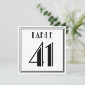 Invitation Table Art Déco Numéro 41 (Debout devant)