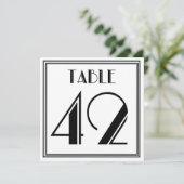 Invitation Table Art Déco Numéro 42 (Debout devant)