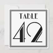Invitation Table Art Déco Numéro 42 (Devant)