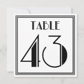 Invitation Table Art Déco Numéro 43 (Dos)