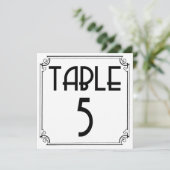 Invitation Table Art Déco Numéro 5 (Debout devant)