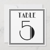 Invitation Table Art Déco numéro 5 (Devant)