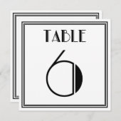 Invitation Table Art Déco numéro 6 (Devant / Derrière)