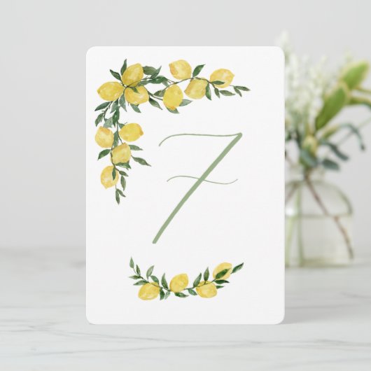 Invitation Table citron numéro sept (Debout devant)