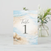 Invitation Table d'aquarelle côtière Eterntal Tides Numéro (Debout devant)