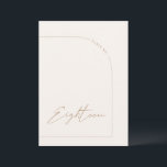 Invitation Table d'arc minimaliste moderne dix-huit Numéro de<br><div class="desc">Designed to coordinate with the "Arches Minimum" Wedding Invite Collection. To change details,  click "détails". To move the text or change the size,  font,  or color,  click "Edit using Design Tool". View the collection link on this page to see all of the matching items in this beautiful design.</div>