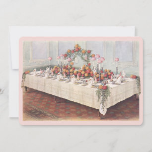 Invitation Table de banquet de mariage vintage